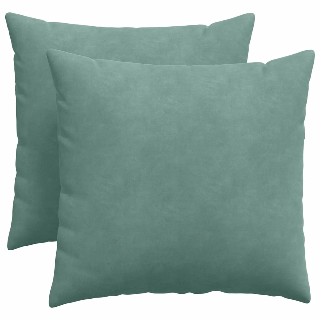 Cuscini da Divano 2 pz | Cuscini per sedie Verde Mare 50 x 50 cm Tessuto in Cords