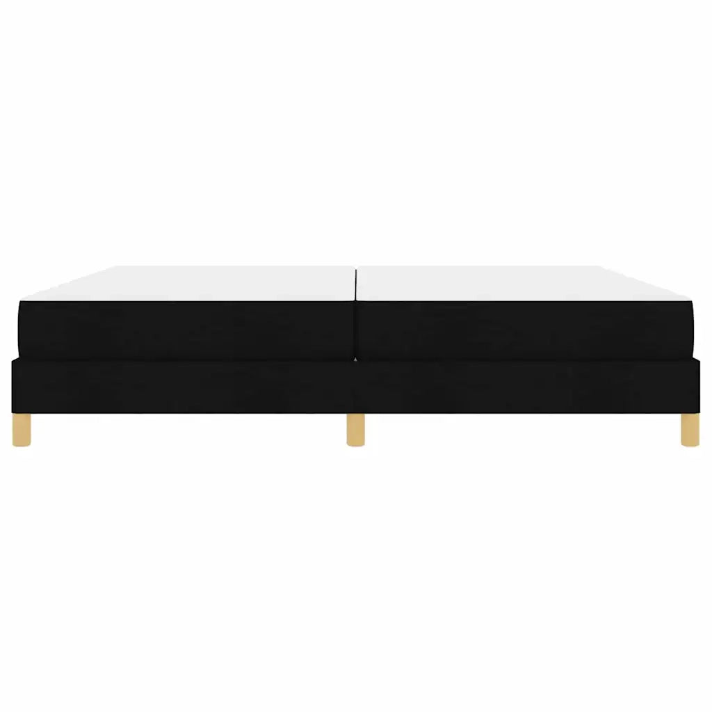 Letto a molle con materasso Nero 200 x 200 cm Tessuto