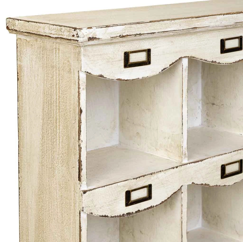 Scaffale in legno beige 99,5x21,5x75h cm
