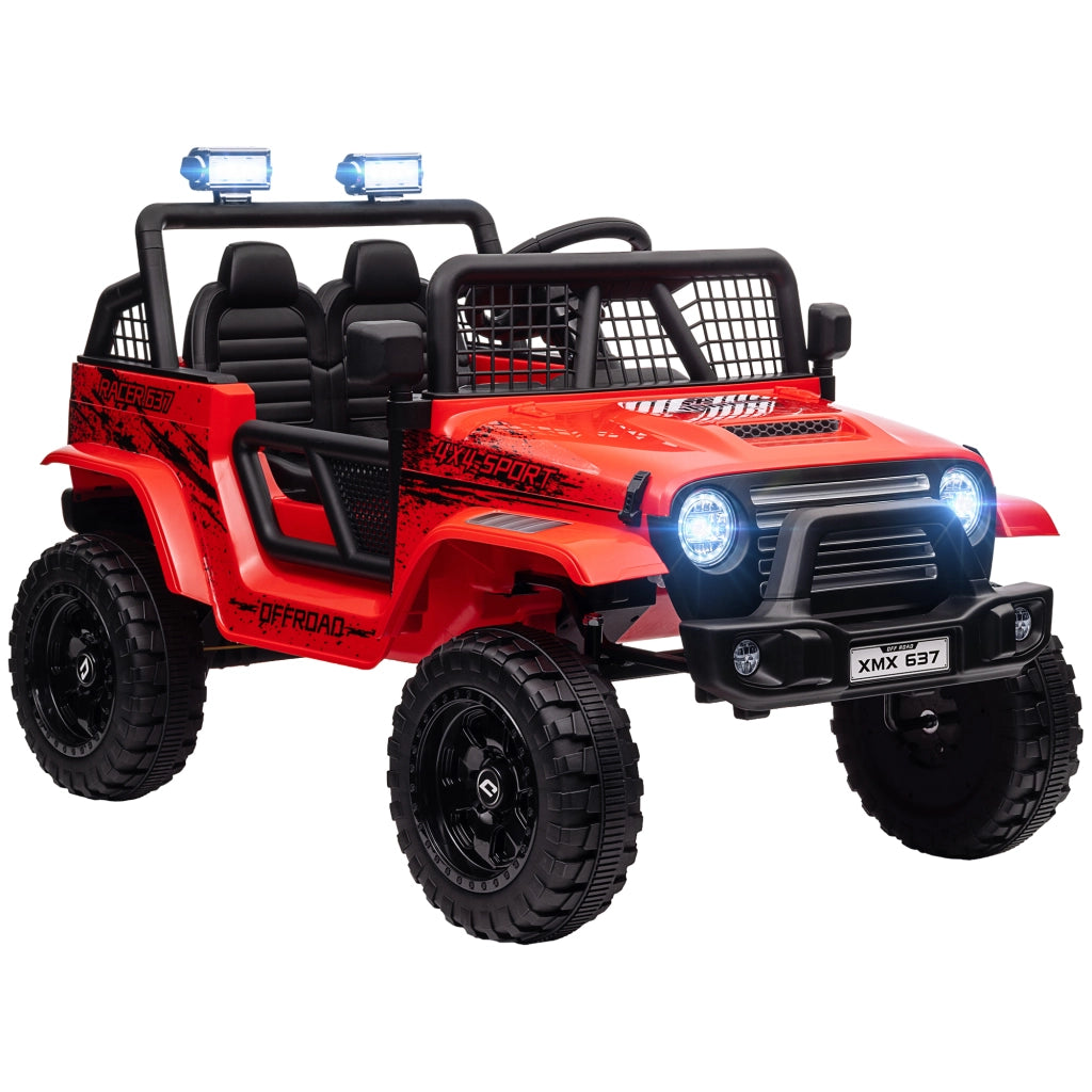 Auto Elettrica Bambini con LED ¨C Xylo ¨C 12V Telecomando Rosso