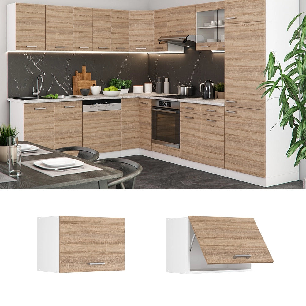 Pensile da cucina R-Line Sonoma/Bianco 60 cm Piatto Vicco