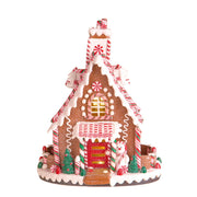 Casa Baita Natalizia Dolce Illuminata a Led 31 cm