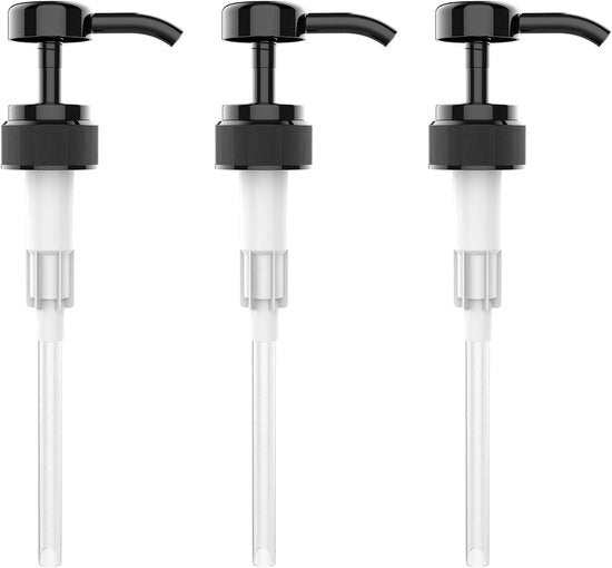 Accessori per la doccia - 3 pezzi - In plastica - 500 ml - Nero
