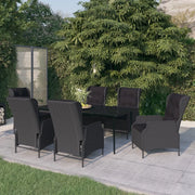 Set da Pranzo da Giardino 7 pz Grigio Scuro 3099659