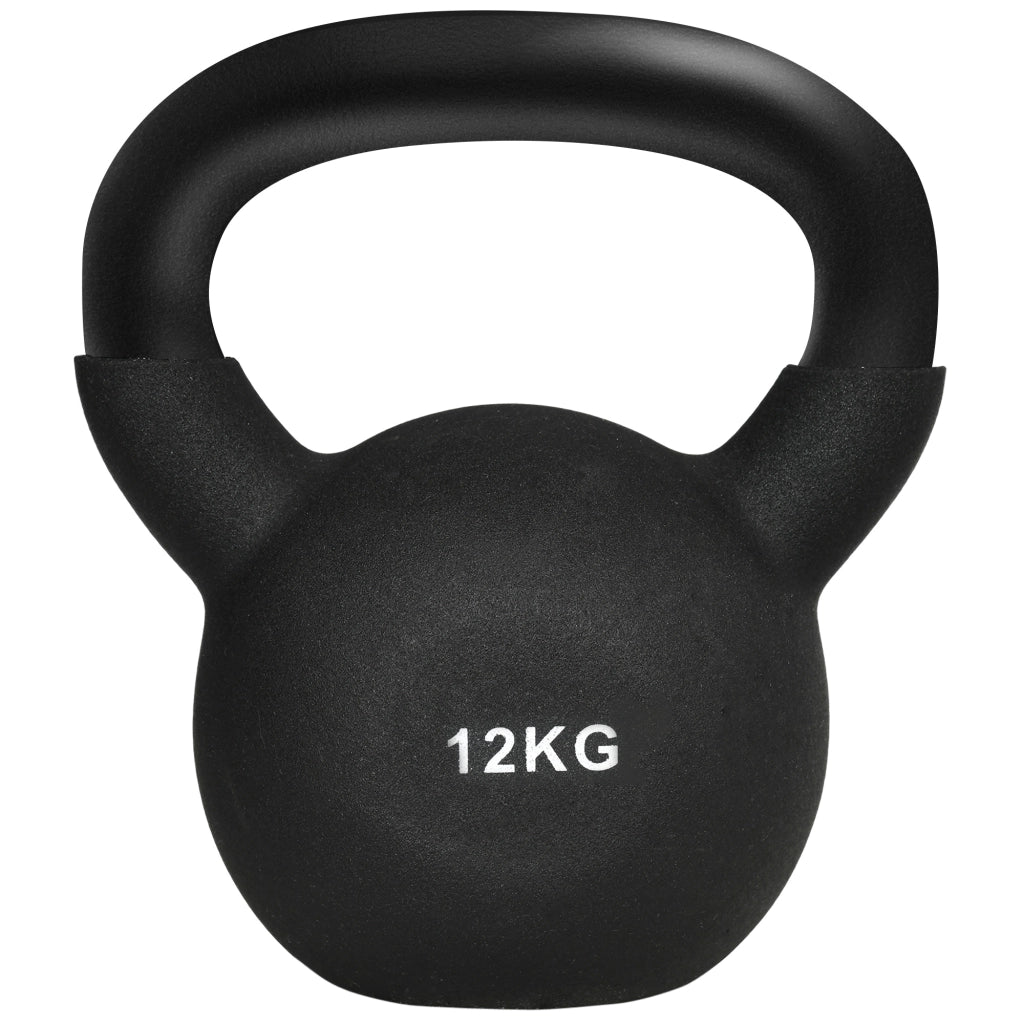 Kettlebell ¨C Xylo ¨C 12 kg, rivestimento in plastica, acciaio, nero, 20x13x22 cm