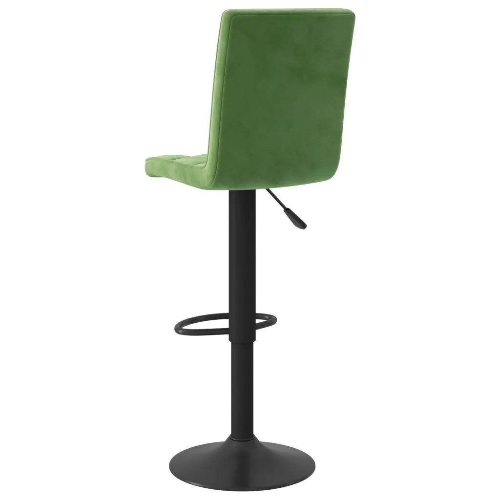 Sgabello da Bar Verde Scuro in Velluto 335755