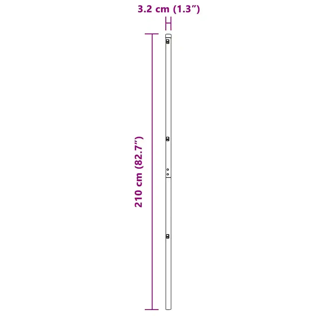 Palo della recinzione 13 pz Verde Acciaio CFW1592584