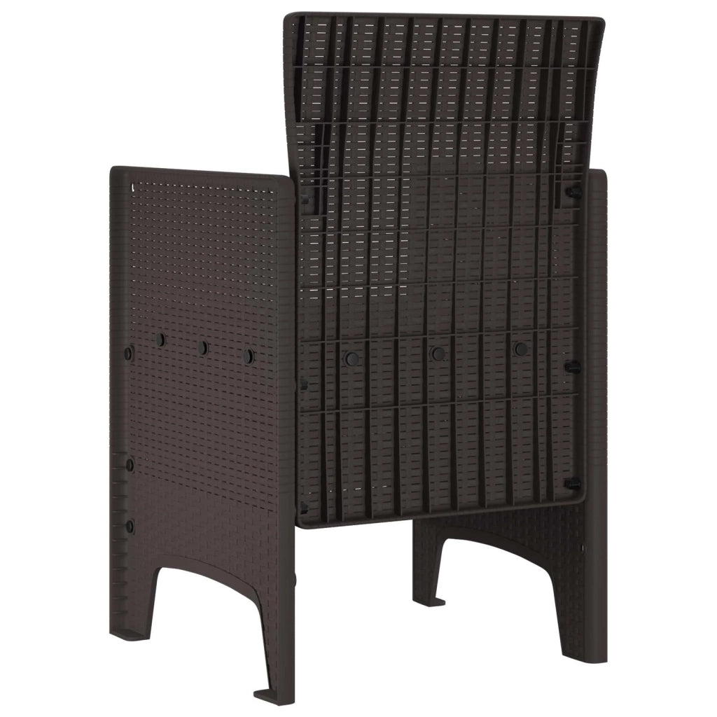 Sedia da Giardino 2 pz | Sedie da Esterno Marrone 53 x 49 x 85 cm Polipropilene