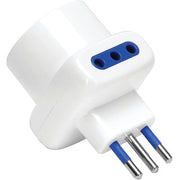 ADATTATORE TRIPLO 10A-10A+SCHUKO AIGOSTAR - BIANCO 2P+T- 10 pezzi