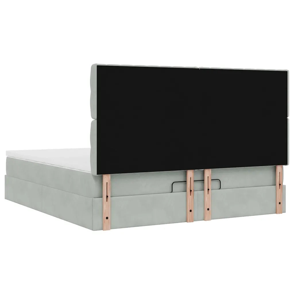 Struttura Letto Pouf con Materassi 180x200 cm Velluto 3313559