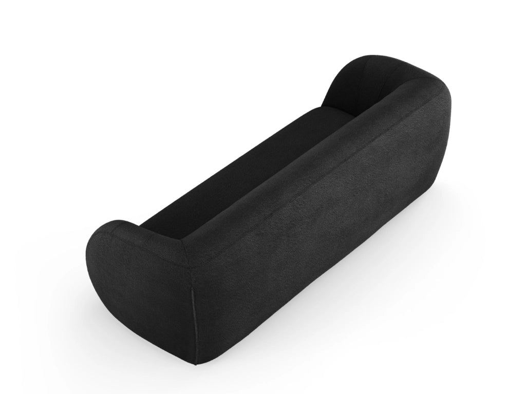 Cosmopolitan Design - Divano "Essen" 3 posti in bouclé nero 