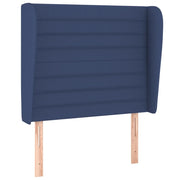 Testiera | Testata ad Orecchio Blu 93x23x118/128 cm in Tessuto