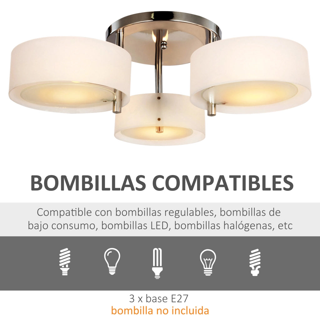 Lampada a Soffitto Goccia E27 ¨C zephmum ¨C Bianco Acrilico