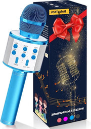 Impianto di karaoke - Macchina di karaoke Bluetooth microfono per bambini 4-in-1 canto gioco microfono per bambini - compatibile con smartphone Android/iOS pc