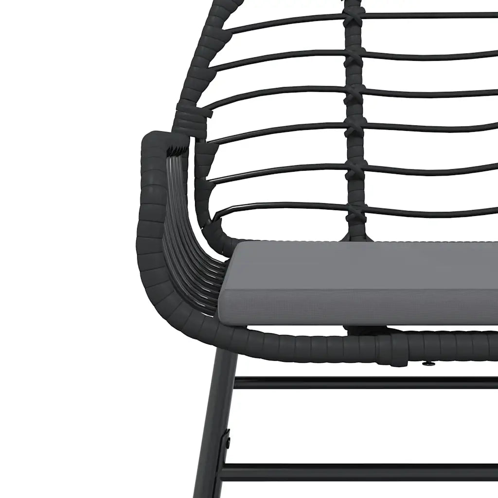 Set da Pranzo da Giardino 3 pz con Cuscini Polyrattan Vetro 3334548