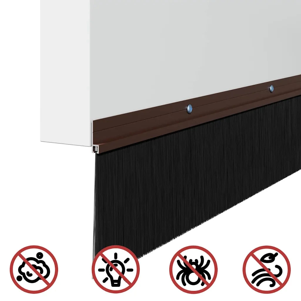 Spazzole per porte a vite 12 pcs Marrone 100 cm 42019449