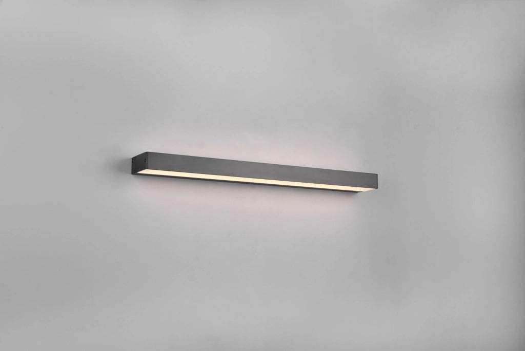 ROCCO H2O APPLIQUE LED 8W 800lm, 3000K BI-EMISSIONE NERO IP44 L. 60CM