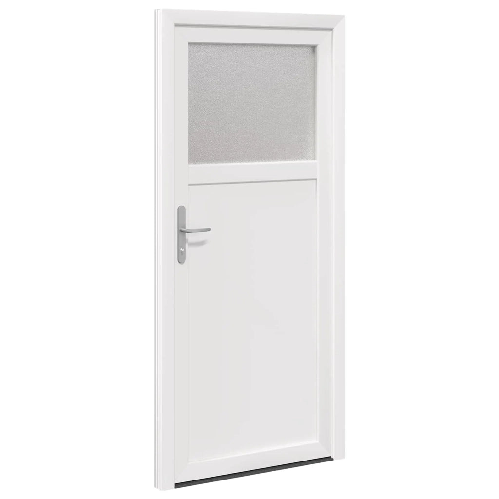 Porta d'ingresso laterale Bianco 88 x 198 cm PVC 3445756