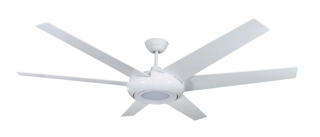 Vam Ventilatore da soffitto a risparmio energetico EMPIRE 153 cm bianco con luce a LED