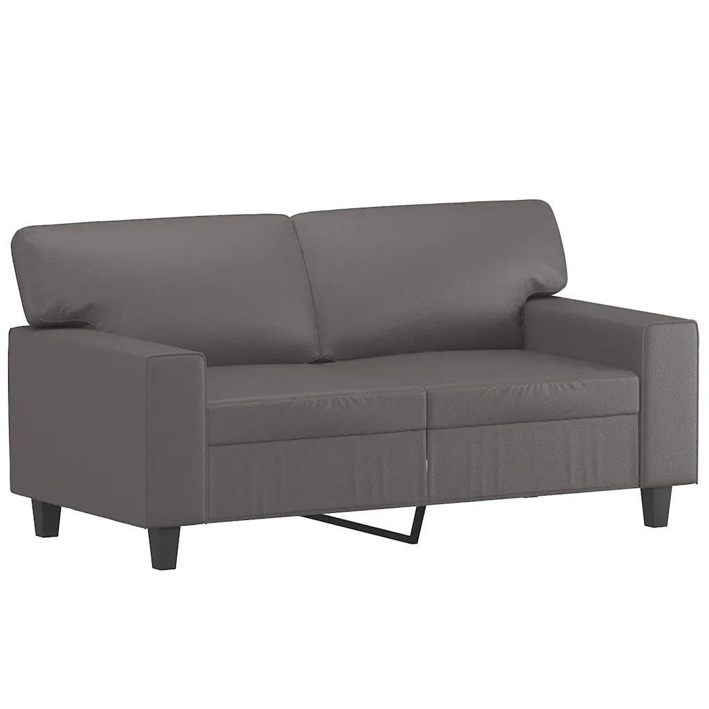Divano a 2 Posti-Sofa 2 Posti Grigio 120 cm in Similpelle 935514