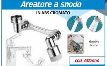 Rompigetto Areatore con Snodo in ABS Cromato Hidro AD-2000