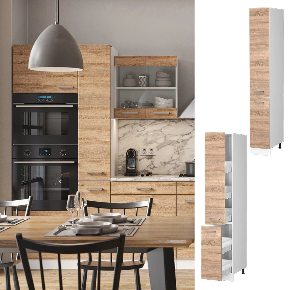Armadio da farmacia R-Line Sonoma/Bianco 30 cm Vicco