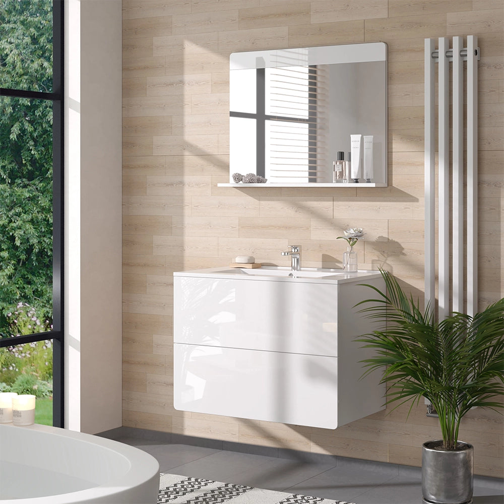 Vicco Set di mobili da bagno Bianco lucido 2 parti