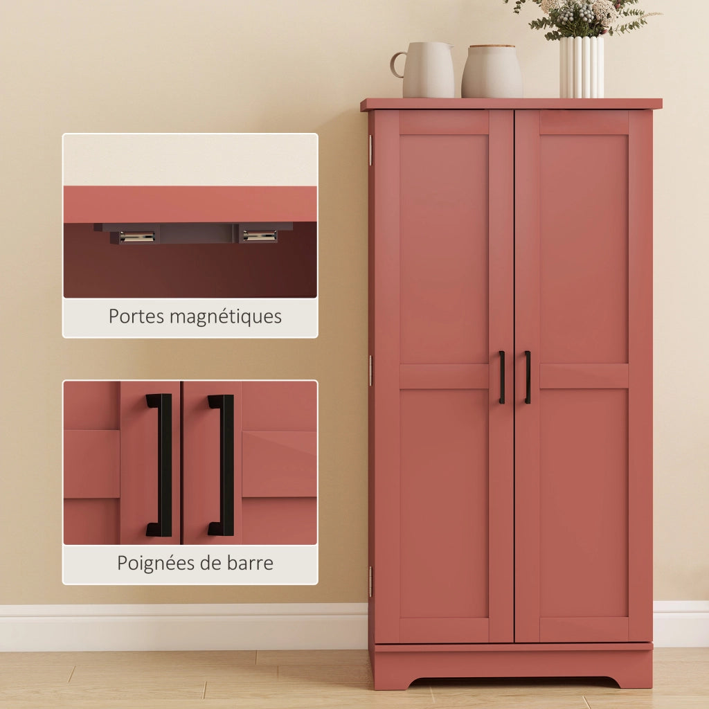 Buffet Cucina ¨C Minimal ¨C Legno Rosso 60x40x120 cm