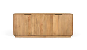 Credenza realizzata in legno di mango con angoli arrotondati