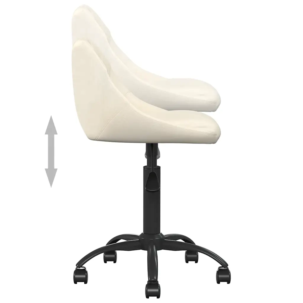 Sedia da Pranzo Crema in Velluto 335359