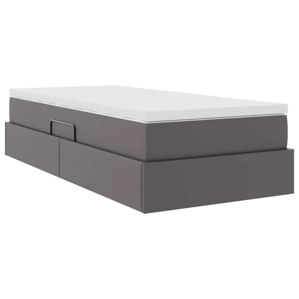 Letto con contenitore e materasso Grigio 100 x 200 cm 3370152