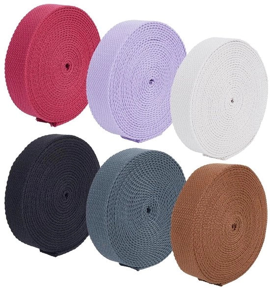 Cintura in Coton 30 Yards - Singoli in Poliestere Pesanti - 2,5 cm di Larghezza - Cinture - Accessori per Fai da Te - Vari Colori - Cintura