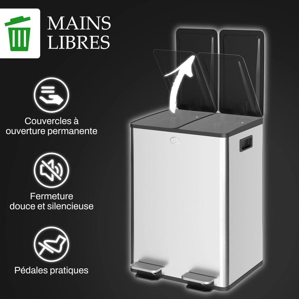 Cestino doppio per cucina ¨C Minimal ¨C 2x28L