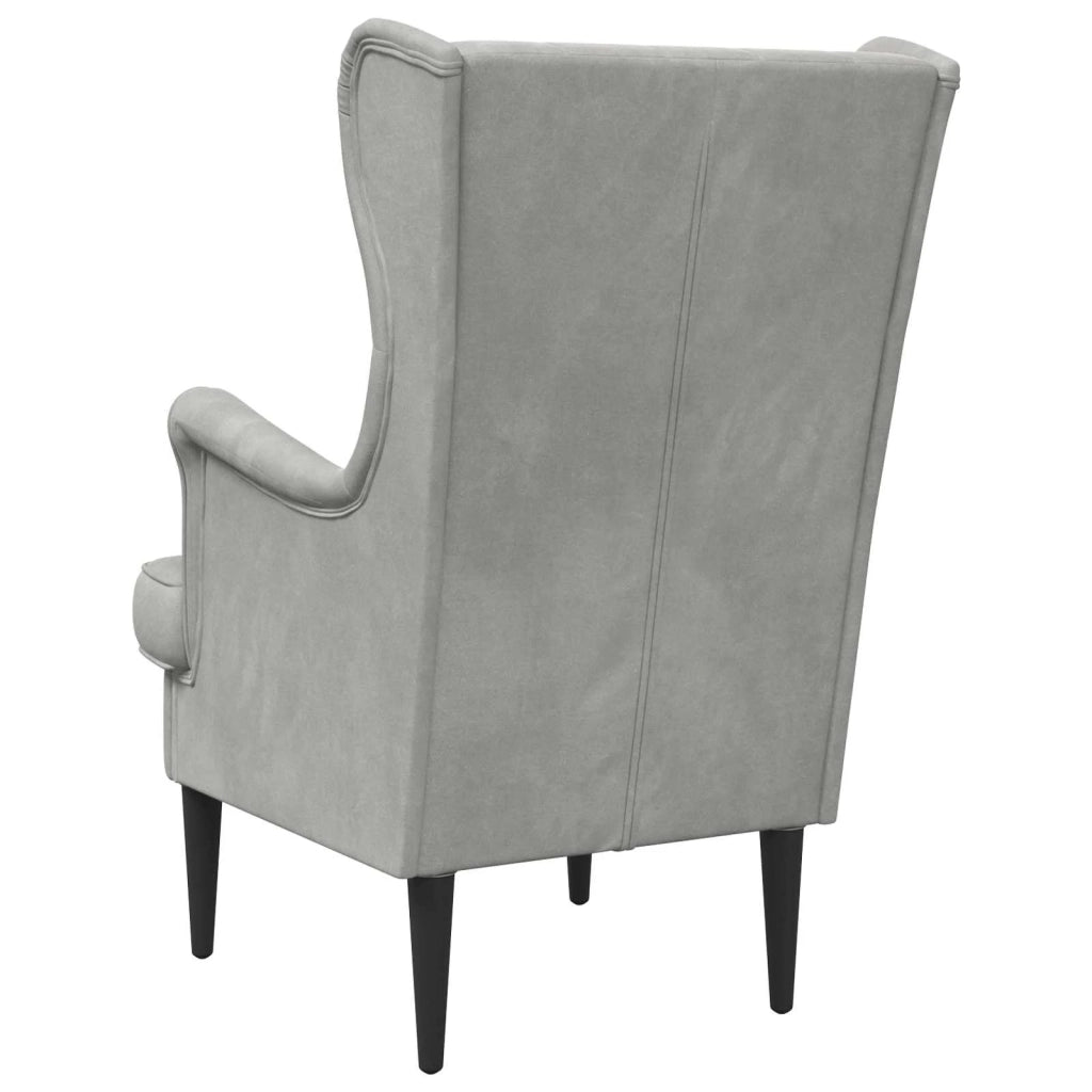 Poltrona | Sedia Relax Grigio Chiaro Velluto