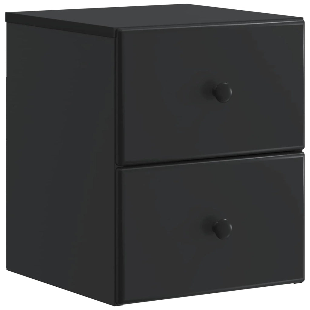 Mobiletto da notte a muro 2 pcs Nero 34,5 x 33 x 40 cm 899148