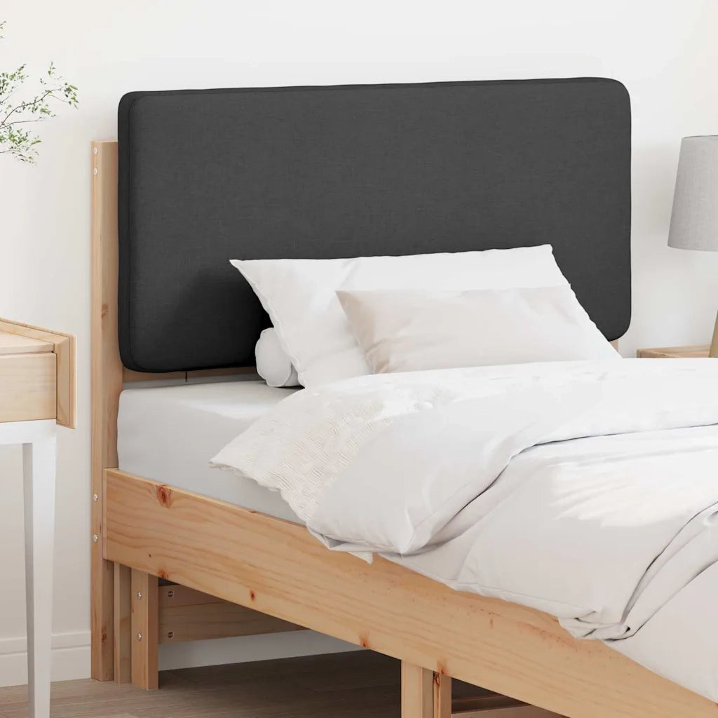 Testiera imbottita-Testiera con Cuscini-Testata Marrone e grigio scuro 75 cm Pino massello 666215