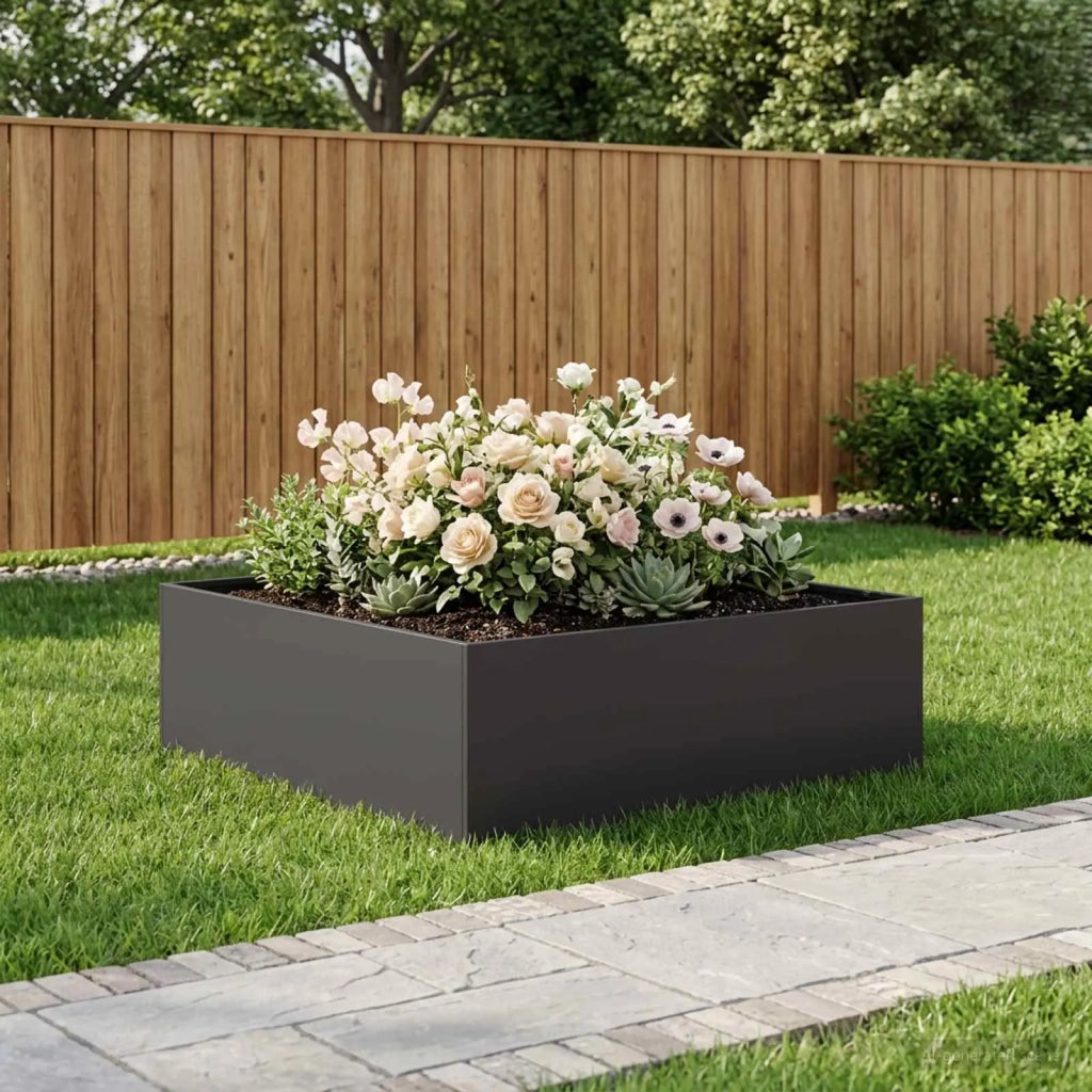 Vaso da giardino Nero 100 x 100 x 30 cm 8005078