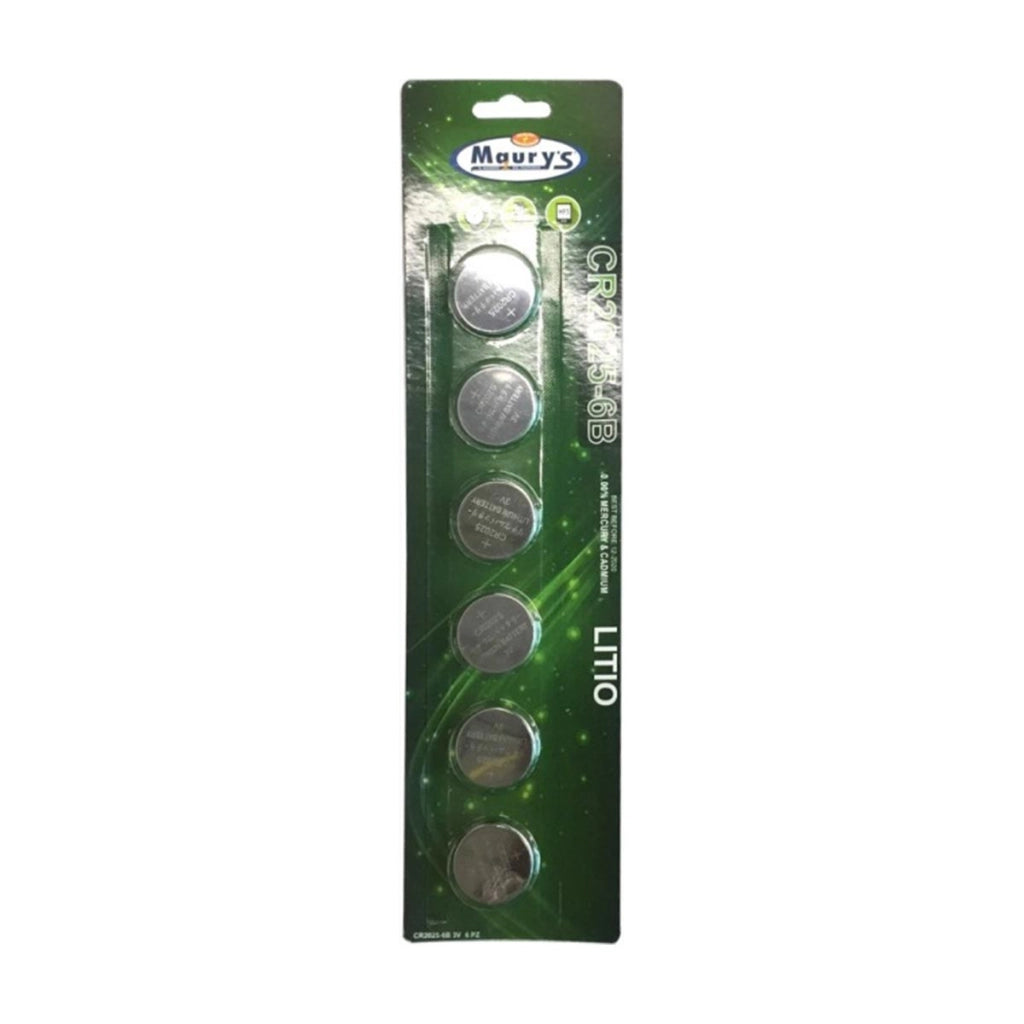 MAURY'S BATTERIE LITIO CR2025 3V 6 PZ