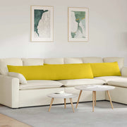 Cuscini da Divano 2 pz-Set di 2 Cuscini per Sofa Giallo 200 x 40 cm Tessuto in Cords