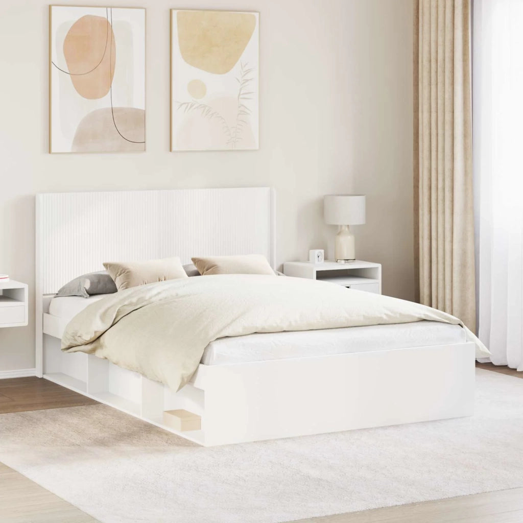 Letto da camera | Struttura del letto con stoccaggio e testata 3 pcs