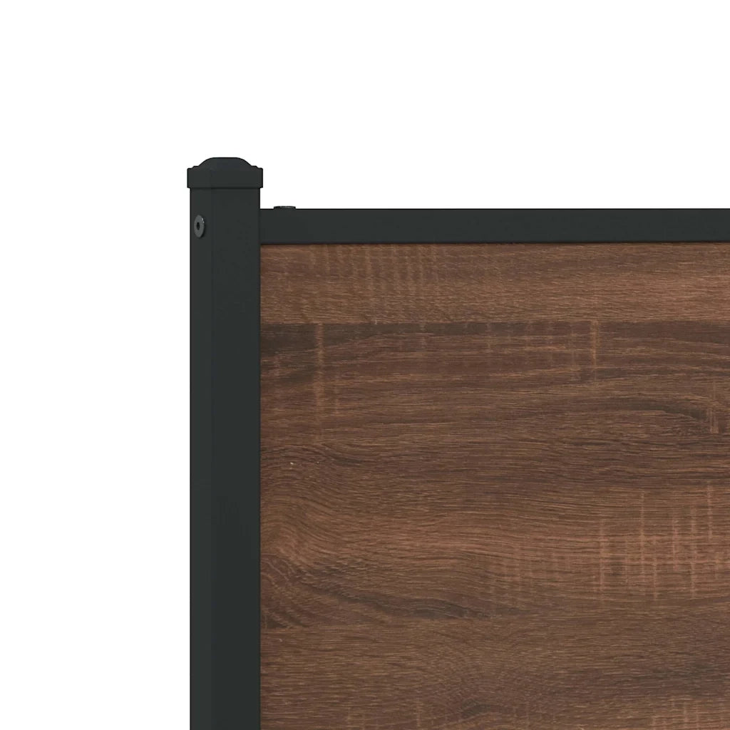 Giroletto senza Materasso-Struttura Letto in Metallo Rovere Marrone 120x200 cm 977145