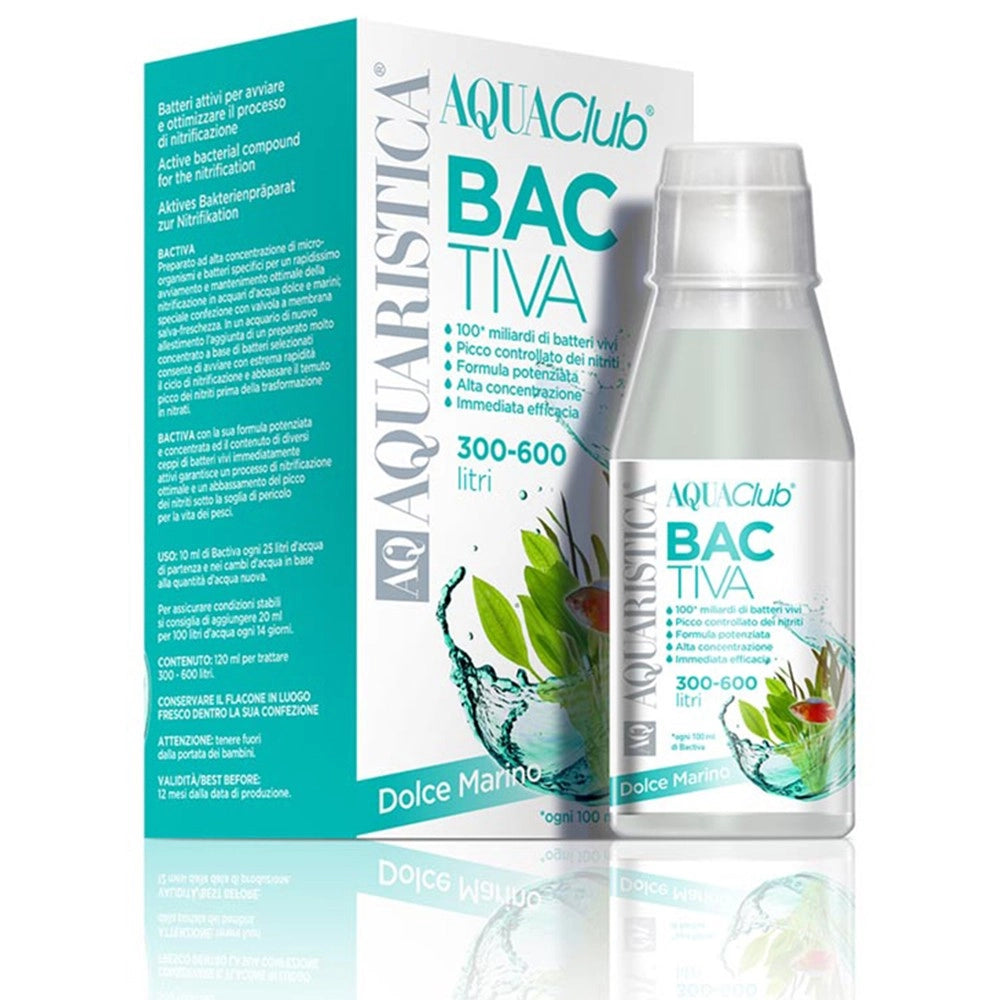 Aquaristica Bactiva - Attivatore Batterico per Acqua Dolce e Marina Formato: 120 ml