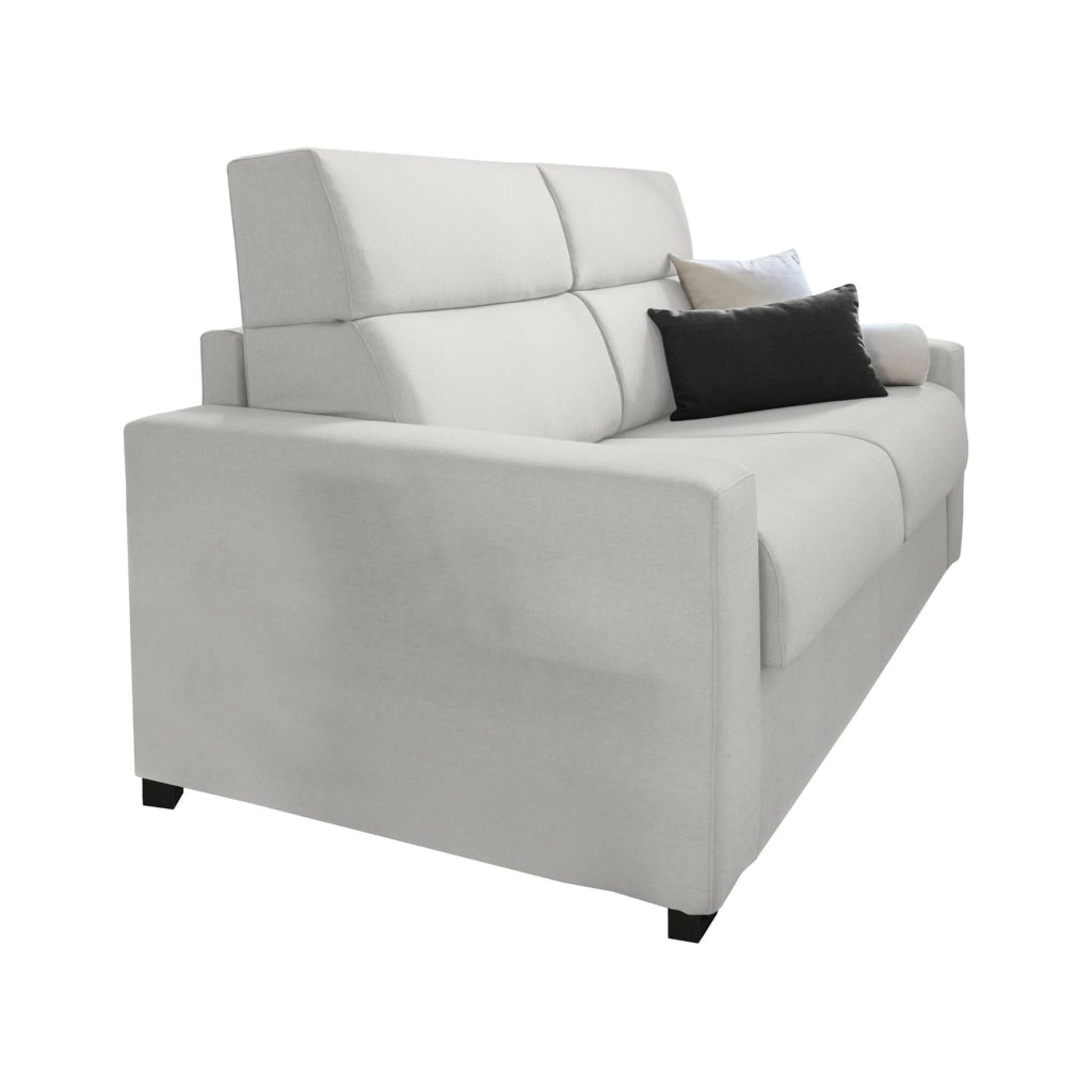 None, Divano Letto 2 Posti Sfoderabile Made in Italy, 180x95 cm Grigio Chiaro