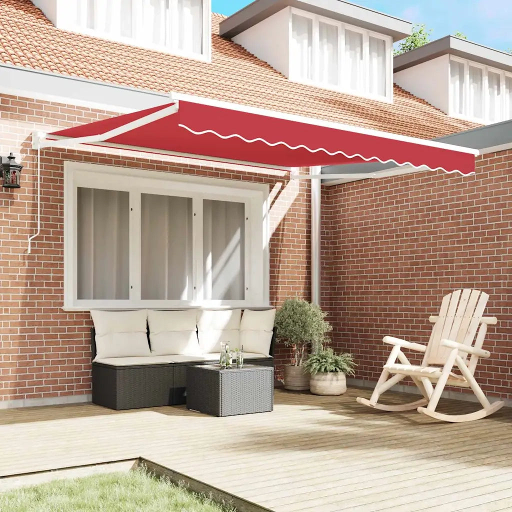 Tenda da Sole | Tenda Retrattile Rosso 300 x 250 cm Poliestere e Alluminio