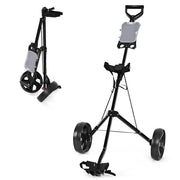 Carrello da golf con 2 ruote e tabellone segnapunti, Carrello da golf multifunzionale e comodo Nero