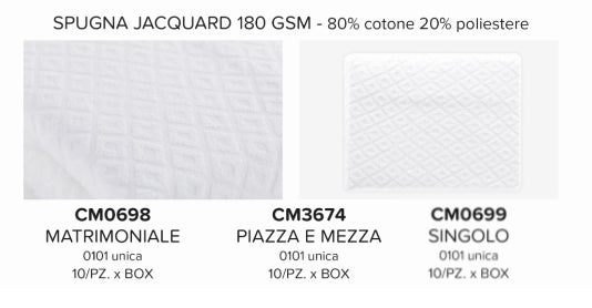 Coprimaterasso per letto ad una piazza