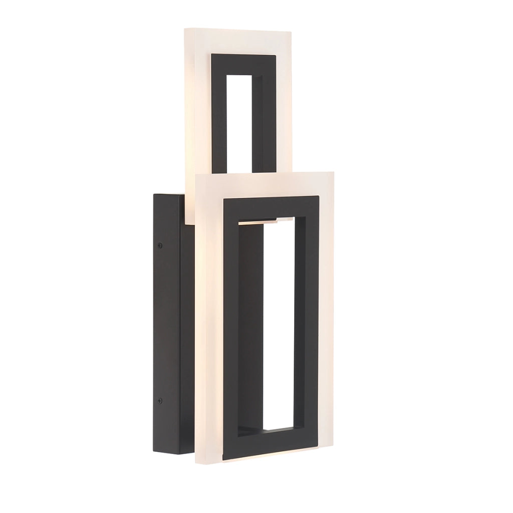 Applique moderna geometrica nera LED 20W Inizio Quintiesse