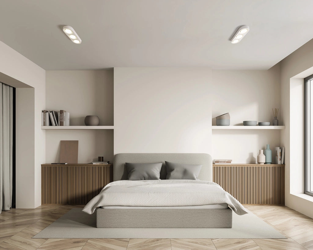 ELLADE Lampada da soffitto 3 luci attacco GX53 Bianco