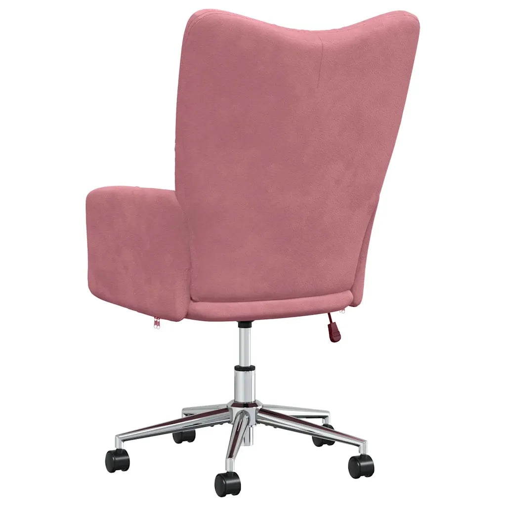 Poltrona | Sedia Relax Rosa in Velluto