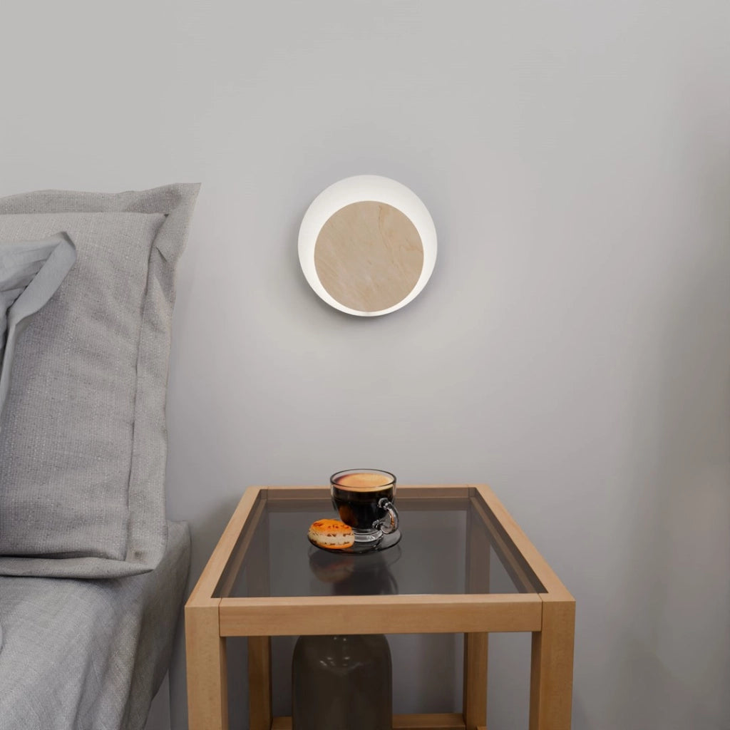 Applique Emibig Circle 1 luce G9 bianco/legno chiaro